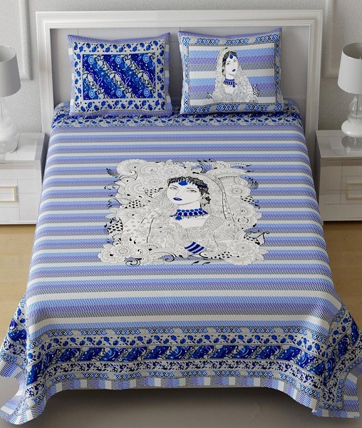 Bombay dying cotton Double Bedsheet