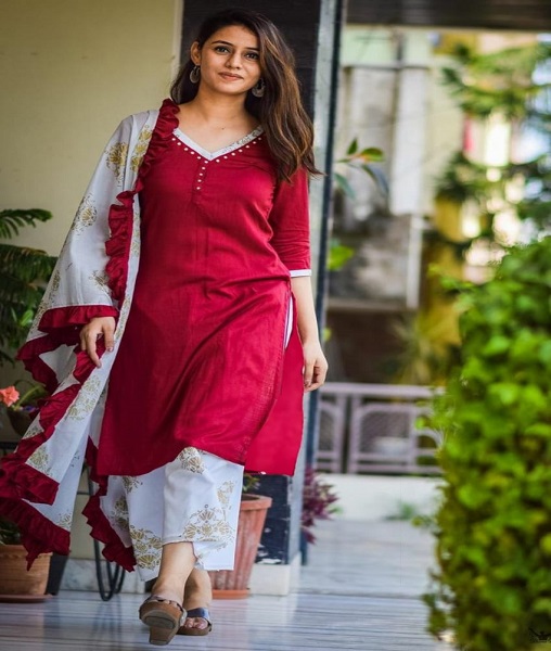 Kurti With Palazzo with freel duptta  Set