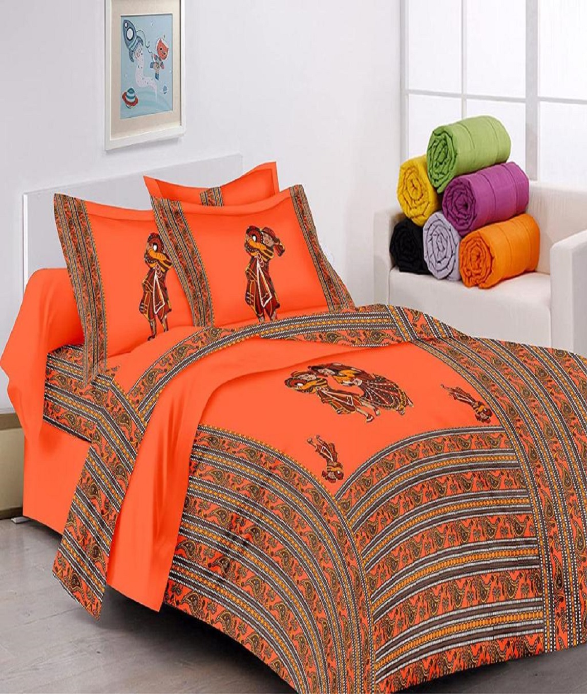Cotton Printed Double Bedsheet