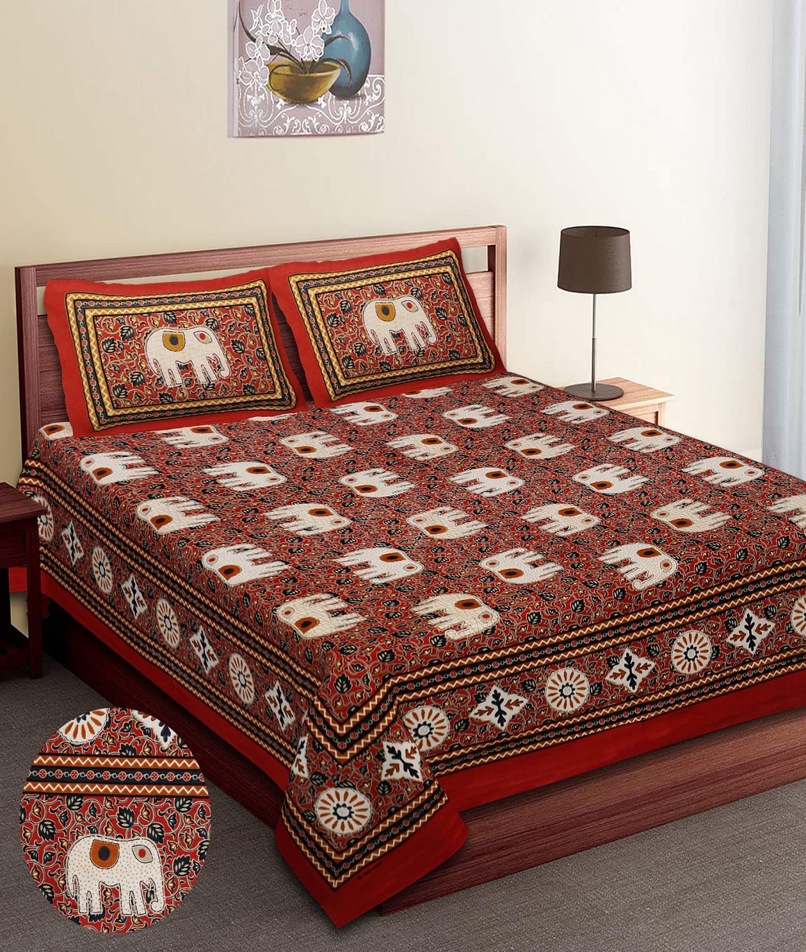 King size bedsheet with pillow covers