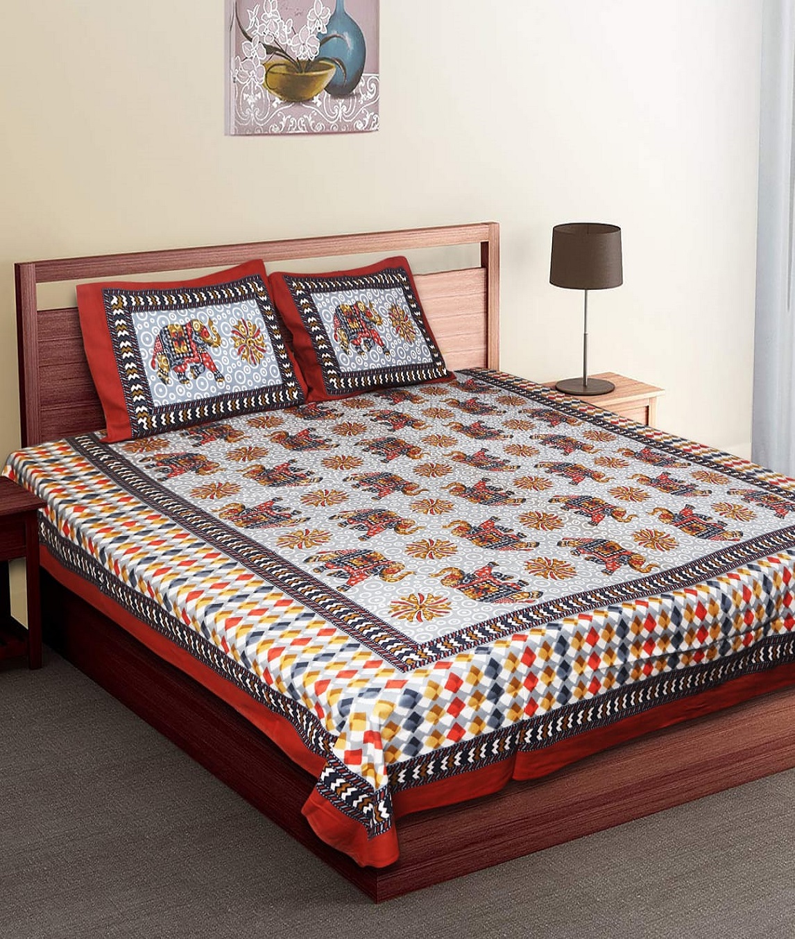 King size bedsheet with pillow covers